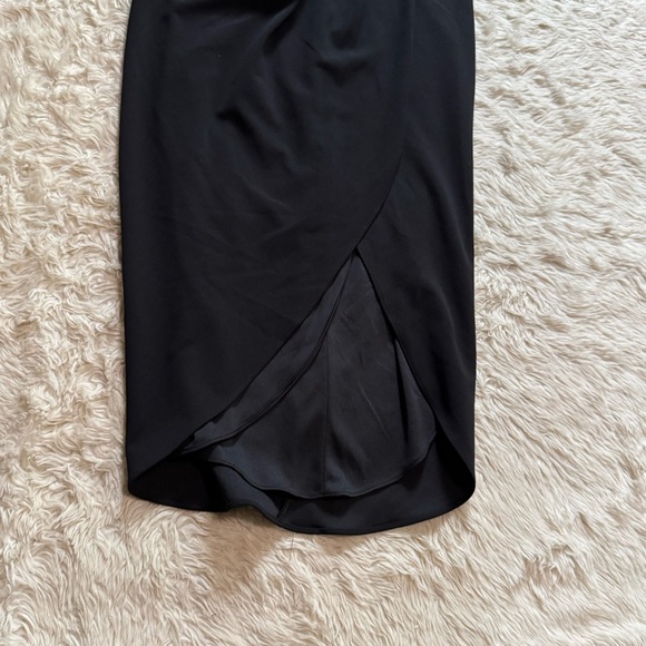 NWT Anthropologie BHLDN Lyra Faux Wrap Dress in Black - Size 4 - Picture 5 of 7